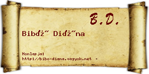 Bibó Diána névjegykártya